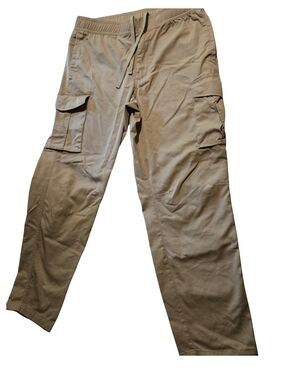 Champ's Men's Cargo Casual Drawstring Pants - XL Tan CSG